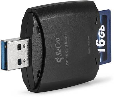 Secro USB 3.0 Super Speed Multi-Card Reader for SD/SDHC/SDXC/MS/CF Cards Card Reader