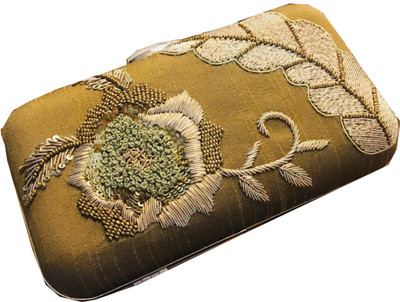 

Craftbazaar Party Grey Clutch