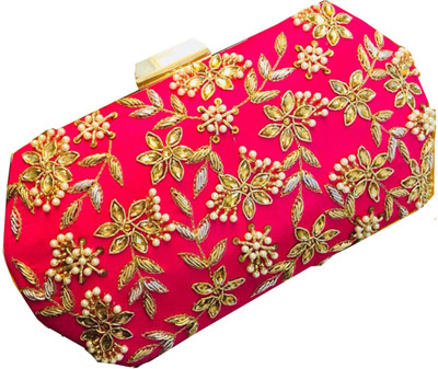 

Craftbazaar Party Pink Clutch