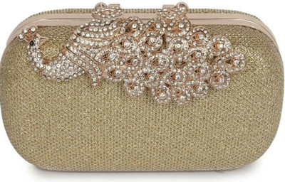 

Haryana Craft Casual Gold Clutch