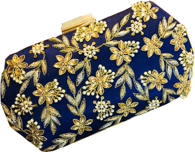 

Craftbazaar Party Blue Clutch
