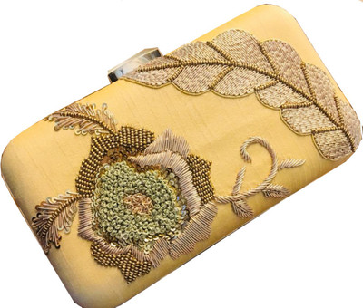 

Craftbazaar Party Khaki Clutch