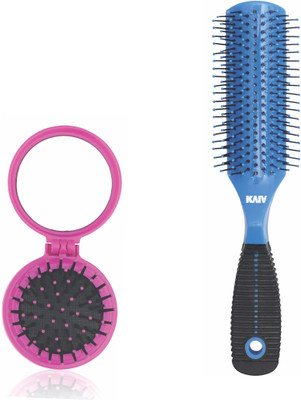 

Kaiv Flat Hair Brush and Pop Up Brush -( Mirror)(Set of 2)
