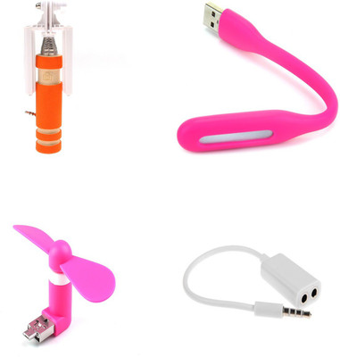 

MINIFOX Usb Light, Selfie, Mini Fan, Splitter Combo Set
