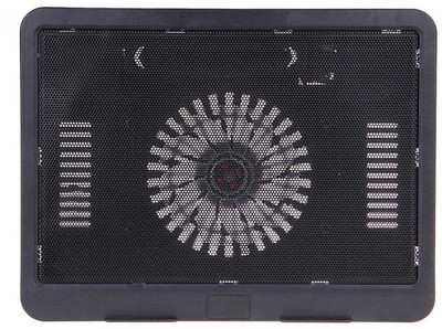 

Yashmit USB Powered Metal Body Big Fan Stand For Laptop Notebook Blue Light Y-6 Cooling Pad(Black)