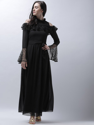 flipkart athena women's maxi dress