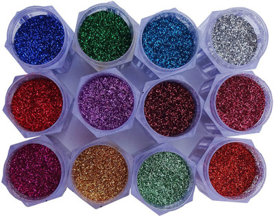 

KASCN ORIGINAL HIGH QUALITY SHIMMER /GLITTER EYE SHADOW IN 12 PCS FOR ALL SKIN TONE 0.1 g(MULTI COLOUR)