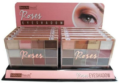 

Beauty Treats Roses Eyeshadow Palette Display Case Set 12 Pieces 26.4 g(Multicolor)