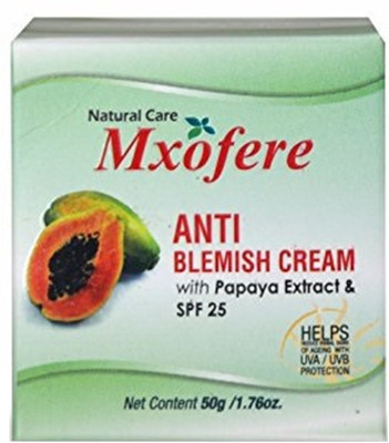 

Mxofere Anti Blemish Cream with Papaya Extract with SPF 25 pack size 50 Gm(50 g)