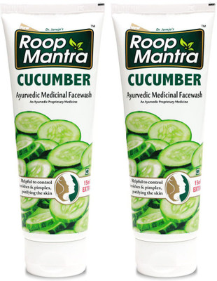 

Roop Mantra Cucumber Face Wash 115ml, Pack of 2 - Facewash for Blemishes & Pimples Face Wash(115 ml)