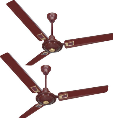 

LONGWAY LW-Star Deco Delux Brown 3 Blade Ceiling Fan(Red, Black, Pack of 2)