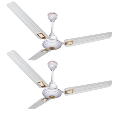

LONGWAY Star Deco Delux White 3 Blade Ceiling Fan(Red, Balck, Pack of 2)