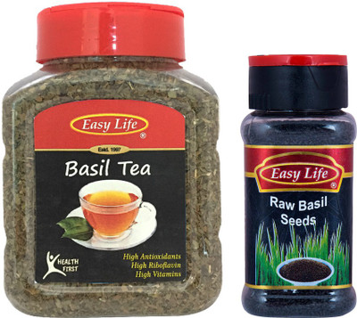 

Easy Life Combo Pack of Basil Tea (100g) & Raw Basil Seeds (100gm) Combo(200gm)