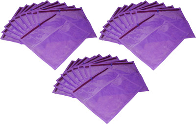 

Funkroo High Quality Pack of 35 purple Bridal Single saree travelling bag case Gift Organizer bag vanity pouch Keep saree/Suit/Travelling Pouch(Purple)