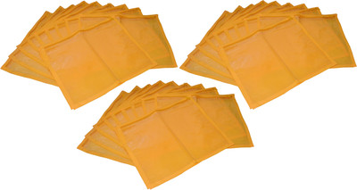 

Funkroo High Quality Pack of 35 Yellow Bridal Single saree travelling bag case Gift Organizer bag vanity pouch Keep saree/Suit/Travelling Pouch(Yellow)