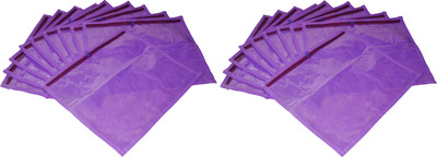 

Funkroo High Quality Pack of 20 purple Bridal Single saree travelling bag case Gift Organizer bag vanity pouch Keep saree/Suit/Travelling Pouch(Purple)