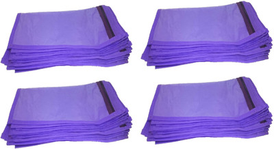 

Addyz Saree Cover Plain Pack Of 48 Pieces Single Non woven Saree Cover Bags Packaging Storage Cloth Clear Plastic Zip Garment Bag(Purple)