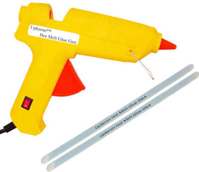 

Upkaran 2 Hot Melt Standard Size 10 inch Glue Sticks with 60 Watt with On/Off Switch All Purpose Standard Temperature Corded Glue Gun(11 mm)