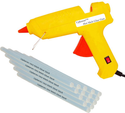 

Upkaran Hot Melt Glue Gun kit 60 Watt With 15 Glue Sticks For Paper & Cloth and Quick Repairs High-Tech Professional Electronic Standard Temperature Corded Glue Gun(11 mm)
