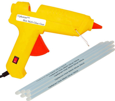 

Upkaran 6 Hot Melt Standard Size 10 inch Glue Sticks with 60 Watt with On/Off Switch All Purpose Standard Temperature Corded Glue Gun(11 mm)