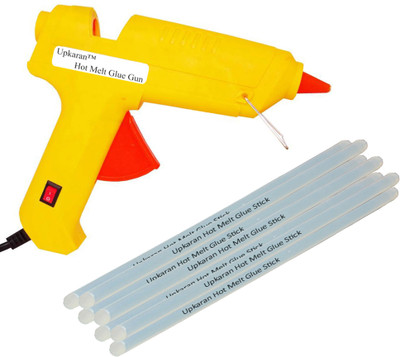 

Upkaran 7 Hot Melt Standard Size 10 inch Glue Sticks with 60 Watt with On/Off Switch All Purpose Standard Temperature Corded Glue Gun(11 mm)