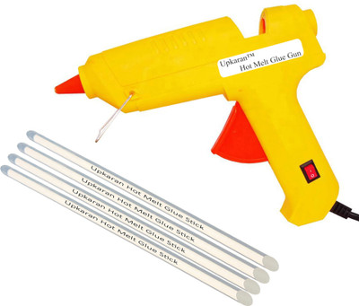 

Upkaran Hot Melt Yellow Glue Gun kit 60W Watt with 4 Hot Melt Glue Sticks for All Purpose Standard Temperature Corded Glue Gun(11 mm)