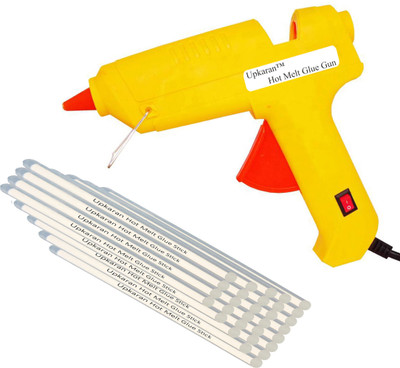 

Upkaran Hot Melt Yellow Glue Gun kit 60W Watt with 30 Hot Melt Glue Sticks for All Purpose Standard Temperature Corded Glue Gun(11 mm)