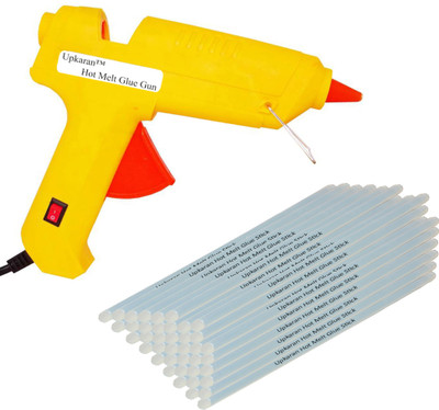 

Upkaran 40 Hot Melt Standard Size 10 inch Glue Sticks with 60 Watt with On/Off Switch All Purpose Standard Temperature Corded Glue Gun(11 mm)