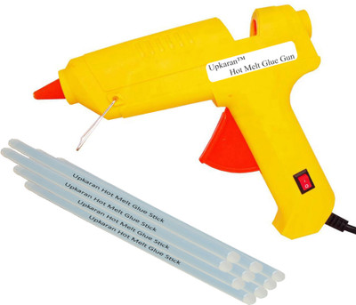 

Upkaran Hot Melt Glue Gun kit 60 Watt With 9 Glue Sticks For Paper & Cloth and Quick Repairs High-Tech Professional Electronic Standard Temperature Corded Glue Gun(11 mm)
