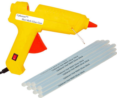 

Upkaran 9 Hot Melt Standard Size 10 inch Glue Sticks with 60 Watt with On/Off Switch All Purpose Standard Temperature Corded Glue Gun(11 mm)