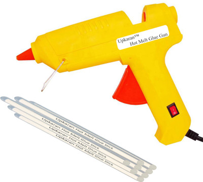 

Upkaran Hot Melt Yellow Glue Gun kit 60W Watt with 8 Hot Melt Glue Sticks for All Purpose Standard Temperature Corded Glue Gun(11 mm)