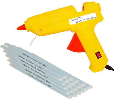 

Upkaran Hot Melt Glue Gun kit 60 Watt With 20 Glue Sticks For Paper & Cloth and Quick Repairs High-Tech Professional Electronic Standard Temperature Corded Glue Gun(11 mm)