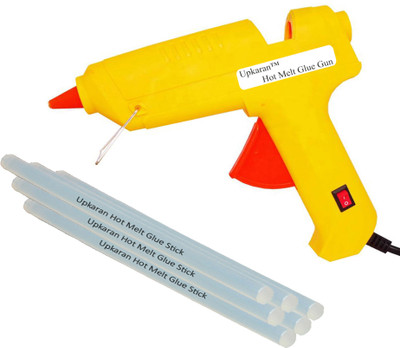 

Upkaran Hot Melt Glue Gun kit 60 Watt With 6 Glue Sticks For Paper & Cloth and Quick Repairs High-Tech Professional Electronic Standard Temperature Corded Glue Gun(11 mm)
