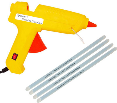 

Upkaran 4 Hot Melt Standard Size 10 inch Glue Sticks with 60 Watt with On/Off Switch All Purpose Standard Temperature Corded Glue Gun(11 mm)