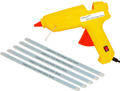 

Upkaran Hot Melt Glue Gun kit 60 Watt With 5 Glue Sticks For Paper & Cloth and Quick Repairs High-Tech Professional Electronic Standard Temperature Corded Glue Gun(11 mm)