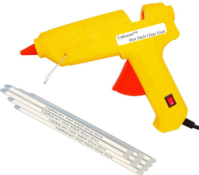 

Upkaran Hot Melt Yellow Glue Gun kit 60W Watt with 9 Hot Melt Glue Sticks for All Purpose Standard Temperature Corded Glue Gun(11 mm)