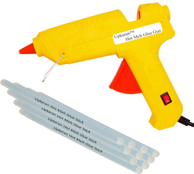 

Upkaran Hot Melt Glue Gun kit 60 Watt With 10 Glue Sticks For Paper & Cloth and Quick Repairs High-Tech Professional Electronic Standard Temperature Corded Glue Gun(11 mm)