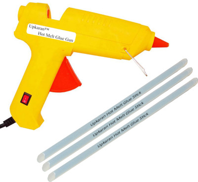 

Upkaran 3 Hot Melt Standard Size 10 inch Glue Sticks with 60 Watt with On/Off Switch All Purpose Standard Temperature Corded Glue Gun(11 mm)