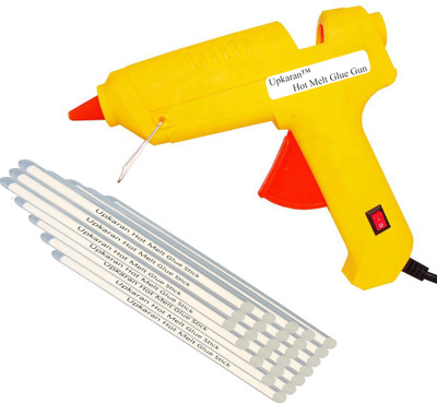 

Upkaran Hot Melt Yellow Glue Gun kit 60W Watt with 25 Hot Melt Glue Sticks for All Purpose Standard Temperature Corded Glue Gun(11 mm)