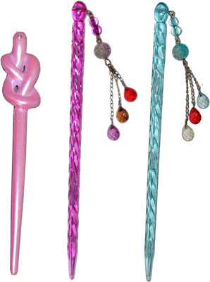 

Ritzkart BOB Maker Combo of Multi Color Juda Sticks Bun Stick(Multicolor)