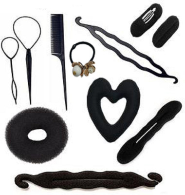 

Param Hair Accessories Combo Of 11 Pcs Hair Accessory Set(Black)