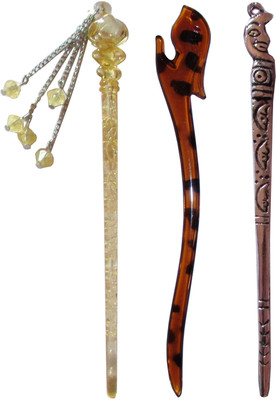 

PiratesFashion Combo of Multi Color Juda Sticks Bun Stick(Multicolor)