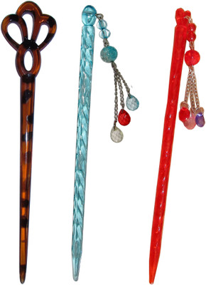 

Ritzkart BOB Maker Combo of Multi Color Juda Sticks Bun Stick(Multicolor)