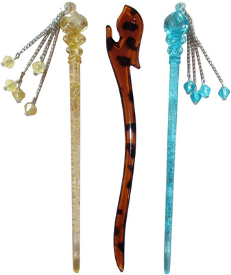 

Ritzkart BOB Maker Combo of Multi Color Juda Sticks Bun Stick(Multicolor)