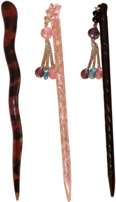 

Must Visit Claw Combo of Multi Color Juda Sticks Bun Stick(Multicolor)