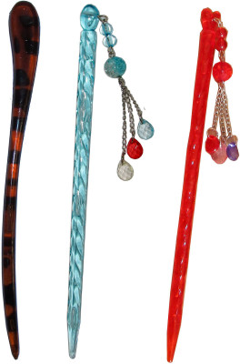 

PiratesFashion Combo of Multi Color Juda Sticks Bun Stick(Multicolor)