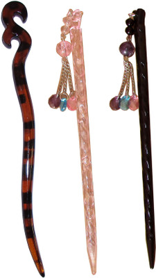 

PiratesFashion Combo of Multi Color Juda Sticks Bun Stick(Multicolor)