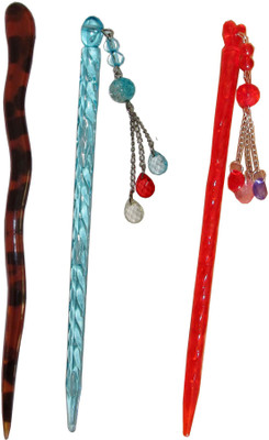 

Sanjog Princess Combo of Multi Color Juda Sticks Bun Stick(Multicolor)