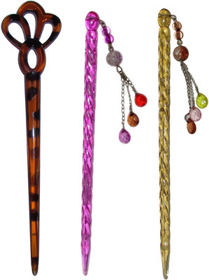 

EASELIFE Premium Combo of Multi Color Juda Sticks Bun Stick(Multicolor)