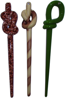 

The Ethnic Wears Combo of Multi Color Juda Sticks Bun Stick(Multicolor)